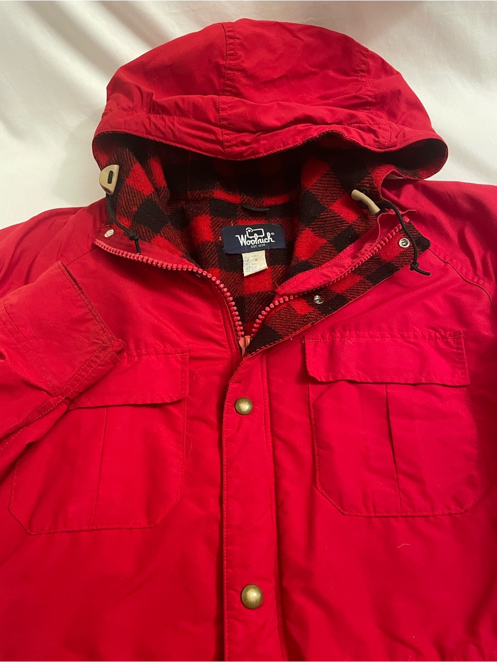 Vintage 1980s Woolrich Style 1363 Hooded Mountain Parka - Men's Size Medium